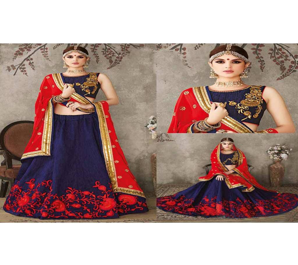 Semi stitched Georgette Lehenga with Embroidery work (Copy)