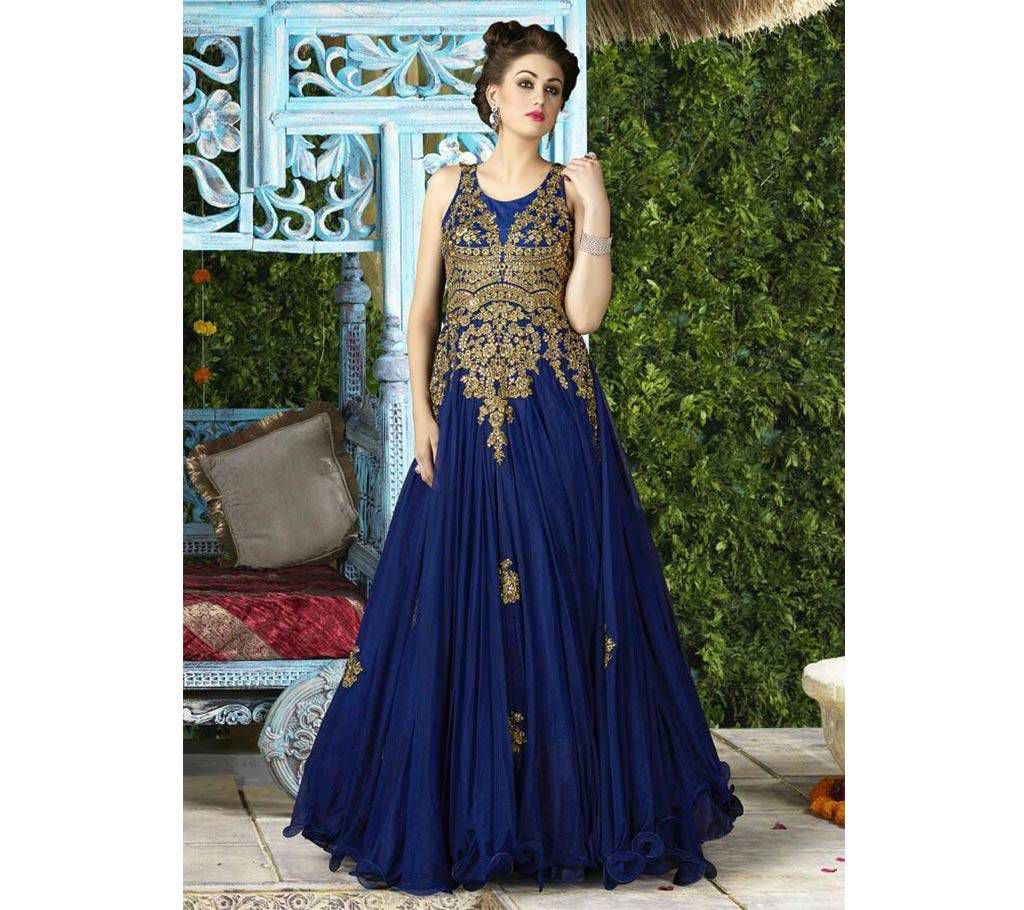 Indian unstitched georgette replica gown(2 pc)
