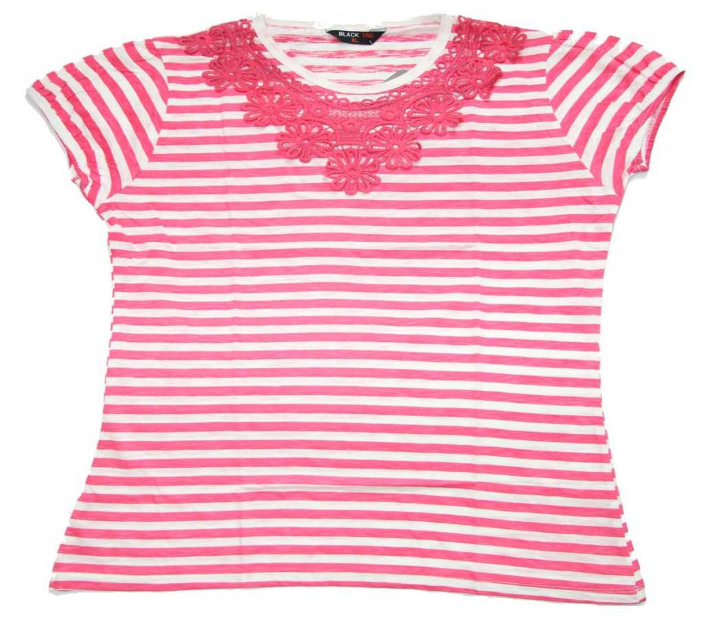Pink Step Ladies T-Shirt