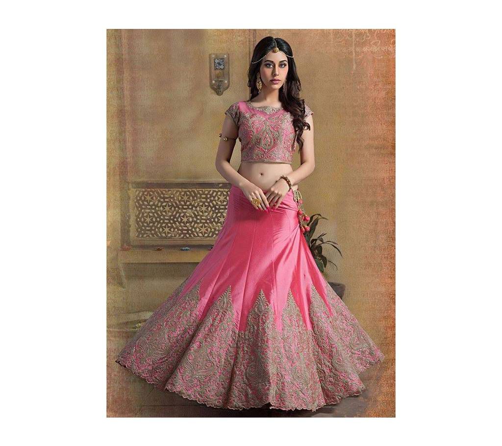 Un-stitched Embroidered Georgette Lehenga (Copy)
