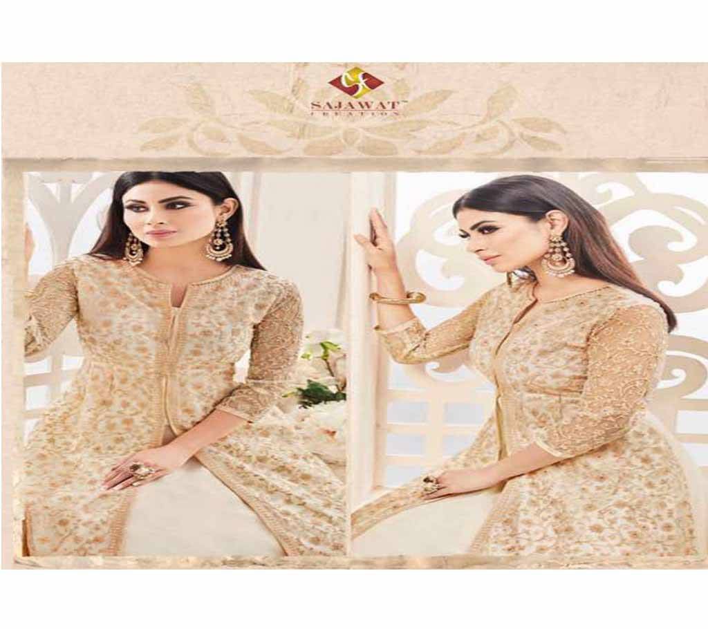 Indian Unstitched Georgette Embroidered Lehanga Suit