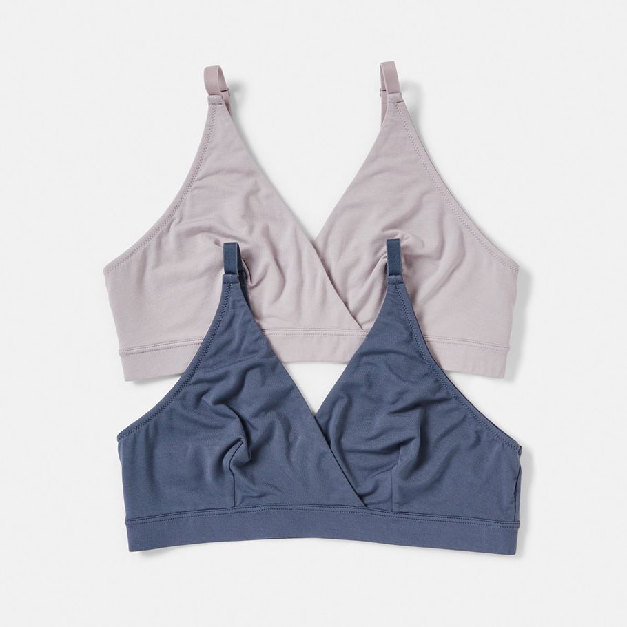 2 Pack Maternity Wirefree Crossover Crop