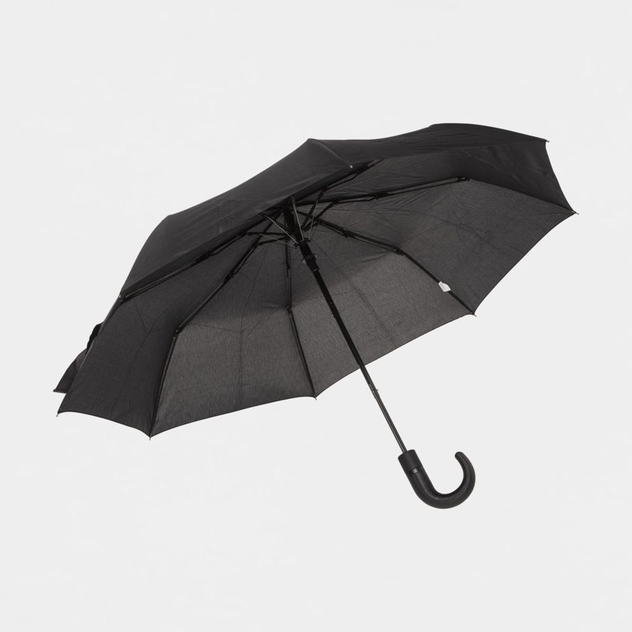 J Handle Collapsible Umbrella - Black